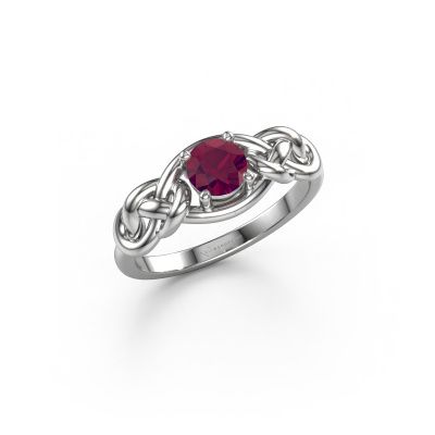 Ring Zoe 585 white gold rhodolite 5 mm