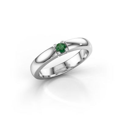 Ring Rianne 1 950 Platin Smaragd 3 mm