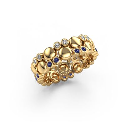 Ring Joanne 585 gold sapphire 1.4 mm