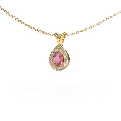 Pendant Barbar 585 gold tourmaline pink 6x4 mm