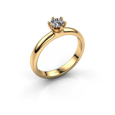 Bague de fiançailles Lorretta 585 or jaune diamant 0.40 crt