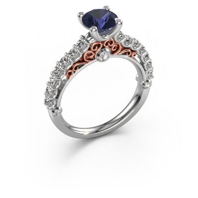 Engagement ring Shaunda 585 white gold sapphire 6 mm