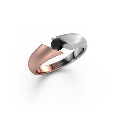 Engagement ring Hojalien 1 585 rose gold black diamond 0.30 crt