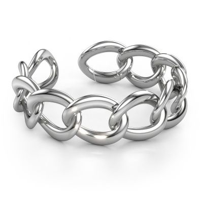Flat link bracelet Myrl 25mm 585 white gold