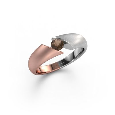Verlobungsring Hojalien 1 585 Roségold Rauchquarz 4 mm