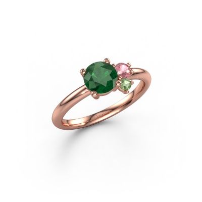 Ring Anouk 585 rose gold emerald 6 mm