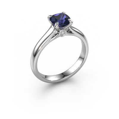 Engagement ring Valorie cus 1 950 platinum sapphire 6 mm