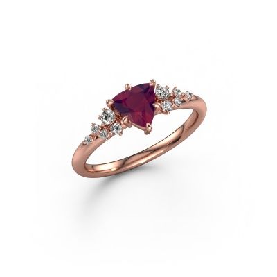 Ring Royce TRI 585 rose gold rhodolite 6 mm