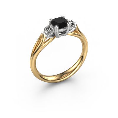 Engagement ring Amie cus 585 gold black diamond 0.900 crt
