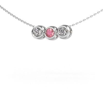 Necklace Kim 3 585 white gold tourmaline pink 4 mm