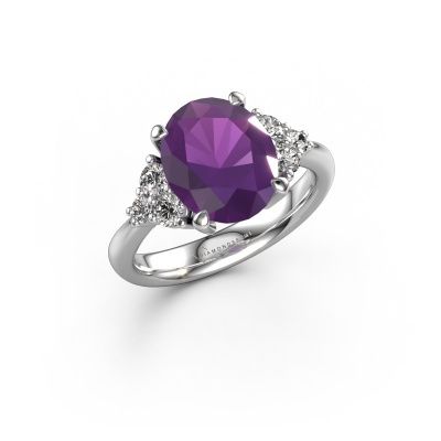 Verlobungsring Aleida OVL 1 950 Platin Amethyst 9x7 mm