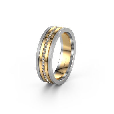 Wedding ring WH0404L16A 585 gold lab-grown diamond ±6x1.7 mm