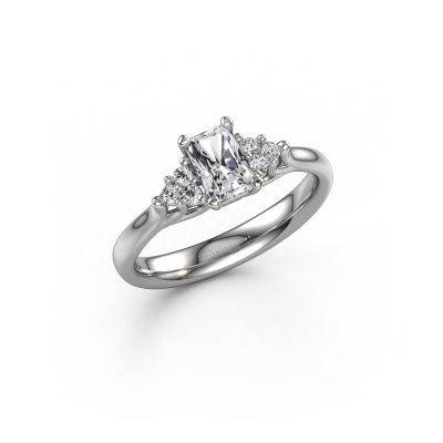 Engagement ring Monika RAD 585 white gold lab grown diamond 0.65 crt