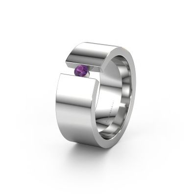 Wedding ring WH0146L18BP 950 platinum amethyst ±0.31x0.08 in