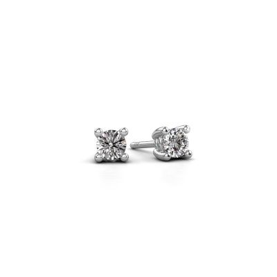 Stud earrings Sam 585 white gold diamond 0.25 crt