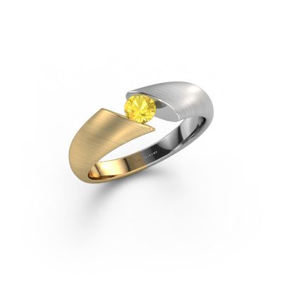 Verlobungsring Hojalien 1 585 Gold Gelb Saphir 4 mm