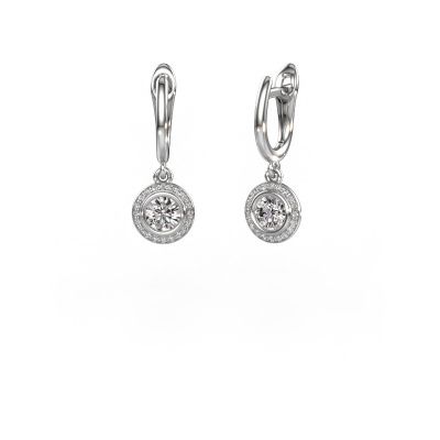 Pendants d'oreilles Noud RND 950 platine diamant 0.96 crt