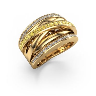 Ring Clair 2 585 gold yellow sapphire 1.5 mm