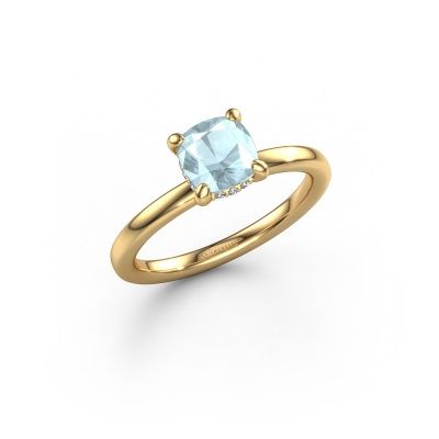 Engagement ring Simone CUS 2 585 gold aquamarine 6 mm