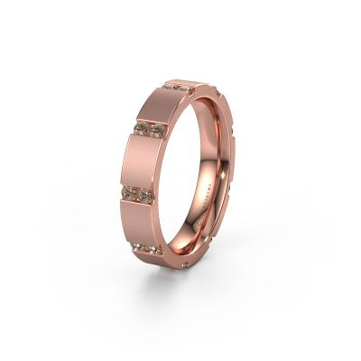 Bague de mariage WH2132L14BM 585 or rose diamant brun ±4x2.2 mm