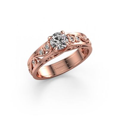 Ring Quinty 585 rosé goud diamant 0.685 crt