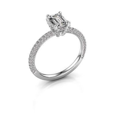 Engagement ring Saskia eme 2 585 white gold diamond 1.498 crt