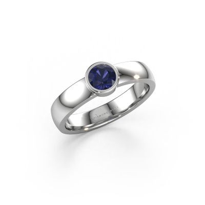Ring Ise 1 585 white gold sapphire 4.7 mm