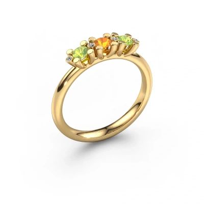 Ring Puk 2 585 gold citrin 3 mm