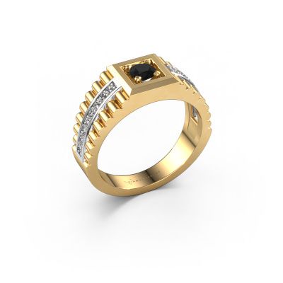 Herrenring Maikel 585 Gold Schwarz Diamant 0.60 crt