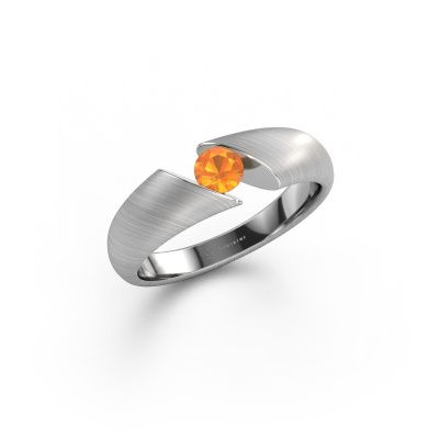 Verlobungsring Hojalien 1 585 Weißgold Citrin 4 mm