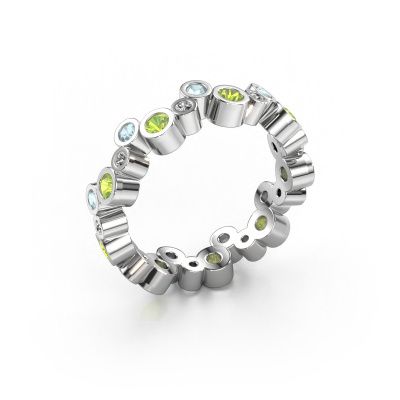 Ring Tessa 585 white gold peridot 2.5 mm