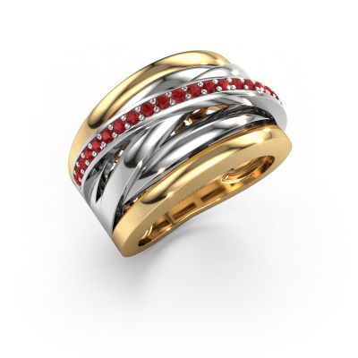 Ring Clair 1 585 goud robijn 1.5 mm