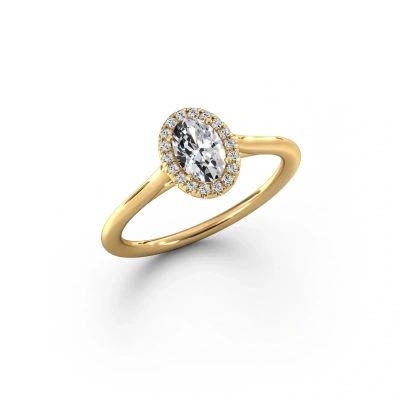 Verlovingsring Seline ovl 1 585 goud lab-grown diamant 0.49 crt