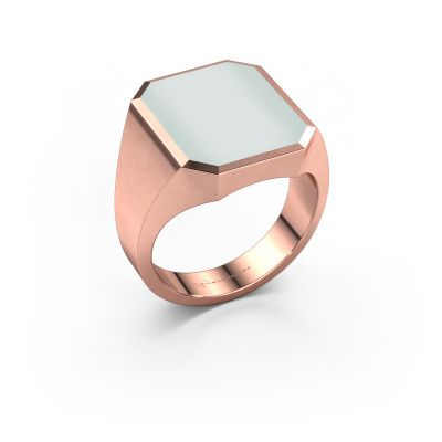 Siegelring Lars 5 585 Roségold grüner Lagenstein 16x13 mm