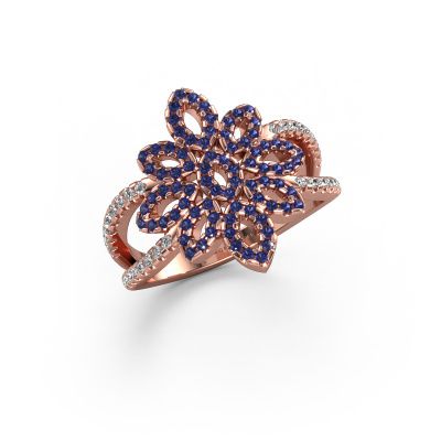 Ring Karina 585 rose gold sapphire 1 mm
