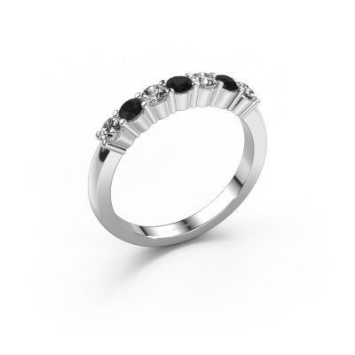 Ring Yasmin 7 950 platinum black diamond 0.608 crt