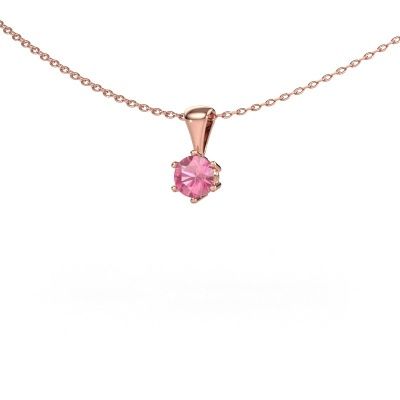 Necklace Fay 585 rose gold pink sapphire 4.7 mm