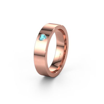 Wedding ring WH0101L15BPHRT 585 rose gold blue topaz ±0.20x0.08 in