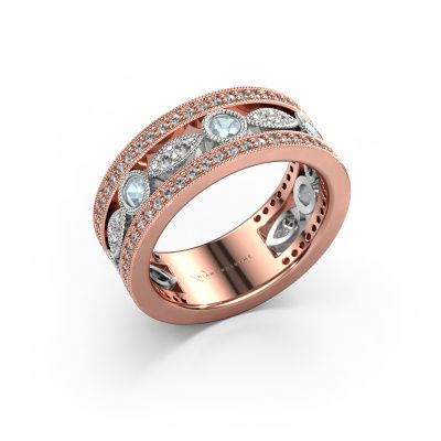 Ring Jessica 585 rose gold aquamarine 2.5 mm