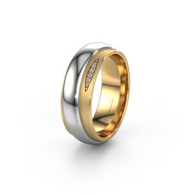 Trauring WH2038L 585 Gold Diamant ±7x2.4 mm