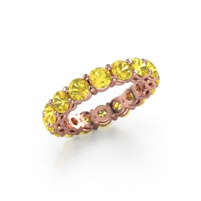 Stackable ring Michelle full 4.0 585 rose gold yellow sapphire 4 mm