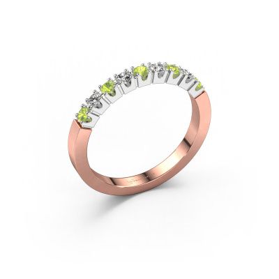 Bague Dana 9 585 or rose péridot 2 mm