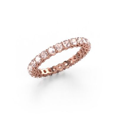 Stackable ring Michelle full 2.4 585 rose gold morganite champagne 2.4 mm