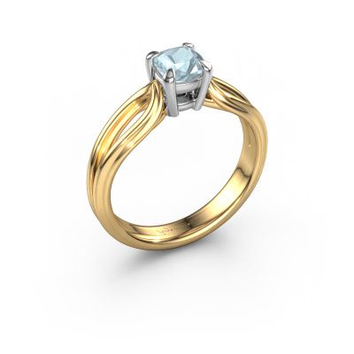 Engagement ring Antonia cus 1 585 gold aquamarine 5 mm