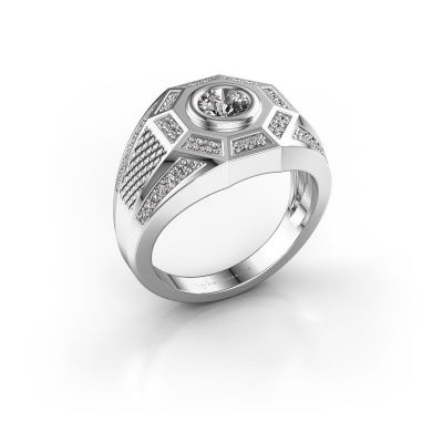 Heren ring Enzo 585 witgoud diamant 0.845 crt