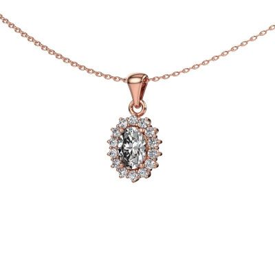 Pendant Margien 585 rose gold zirconia 7x5 mm