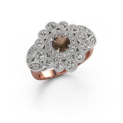 Ring Elia 585 Roségold Rauchquarz 5 mm