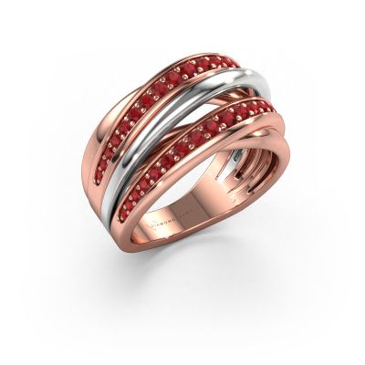 Ring Marylouise 2 585 rose gold ruby 1.2 mm