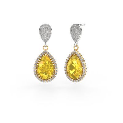 Ohrhänger Tilly per 2 585 Gold Gelb Saphir 12x8 mm