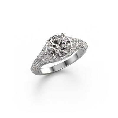 Engagement ring Lovella 950 platinum zirconia 7 mm